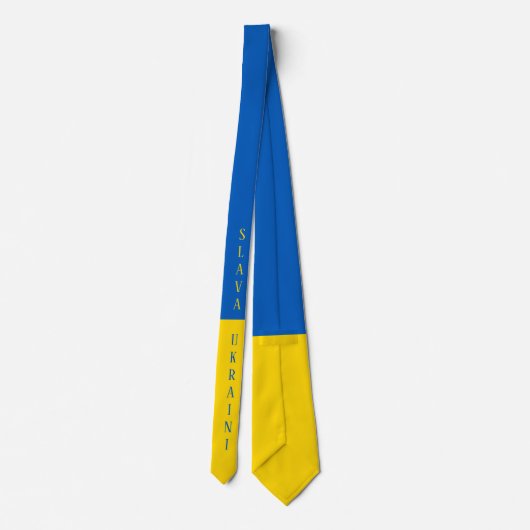 Slava Ukraini Glory to Ukraine flag ネクタイ (裏面)