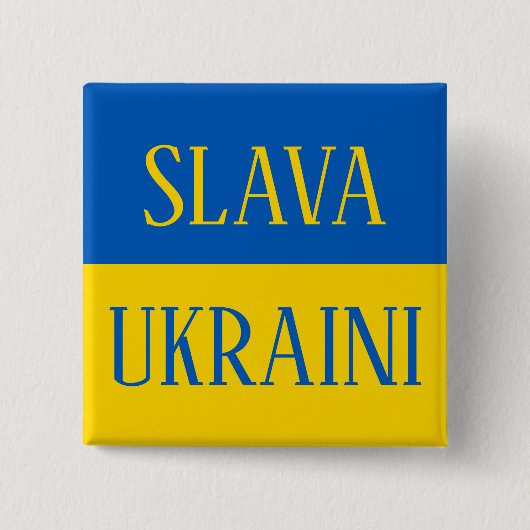 Slava Ukraini Glory to Ukraine flag pin 缶バッジ (正面)