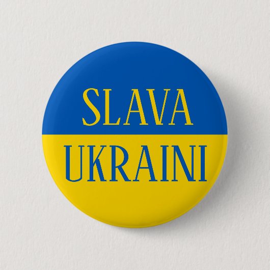 Slava Ukraini Glory to Ukraine flag pin Knapp 缶バッジ (正面)