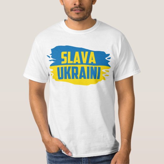 Slava Ukraini, Glory to Ukraine T-Shirt Tシャツ (正面)