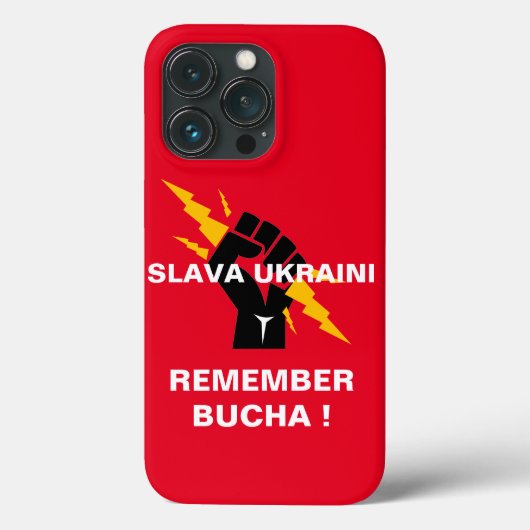 SLAVA UKRAINI REMEMBER BUCHA Case-Mate iPhone CASE Case-Mate iPhoneケース (裏面)
