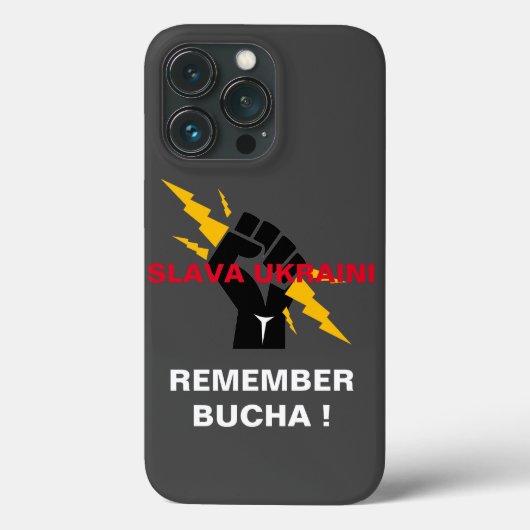 SLAVA UKRAINI REMEMBER BUCHA Case-Mate iPhone CASE iPhoneケース (裏面)