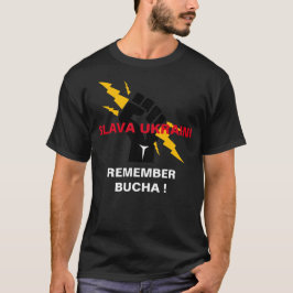 SLAVA UKRAINI REMEMBER BUCHA Tシャツ