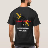 SLAVA UKRAINI REMEMBER BUCHA Tシャツ (裏面)