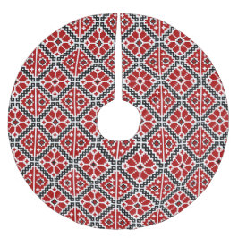 Slavic Ethnic Embroidery, Balkan Traditional ブラッシュドポリエステルツリースカート