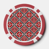 Slavic Ethnic Embroidery, Balkan Traditional ポーカーチップ (裏面)