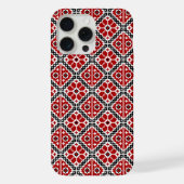 Slavic Ethnic Embroidery, Balkan Traditional iPhoneケース (裏面)