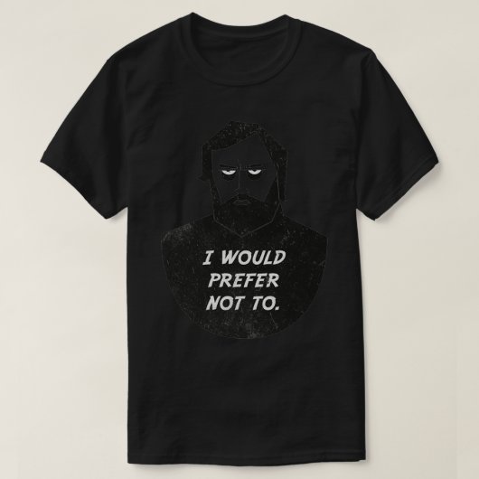 Slavoj Zizek私は2を好まない Tシャツ (デザイン正面)