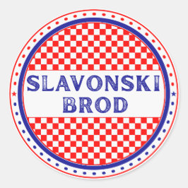 Slavonski Brod City Pride Emblem Croatian Identity ラウンドシール