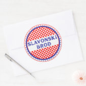 Slavonski Brod City Pride Emblem Croatian Identity ラウンドシール (封筒)