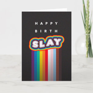 Slayハッピーバースデーカード、ゲイ誕生日カード、LGBT カード