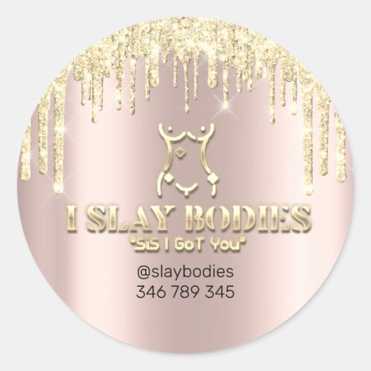 Slay体ロゴコスメティックスカルプトゴールデンドリップ ラウンドシール (正面)