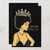 Slay All Day」誕生日クイーン用誕生日カード シーズンカード (正面/裏面)