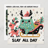 Slay all day Santa sleigh シーズンカード (正面/裏面)