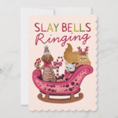 Slay Bells Ringing Ugly Christmas Sweater Party 招待状 (正面)
