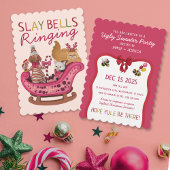Slay Bells Ringing Ugly Christmas Sweater Party 招待状