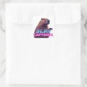 Slay Capybara Funny Animal Meme Gift スクエアシール (バッグ)