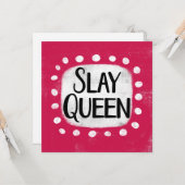 Slay Queen Greeting Card カード (正面/裏面インサイチュ)