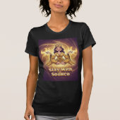 Slay With Source Golden Meditating Queen Divine  Tシャツ (正面)