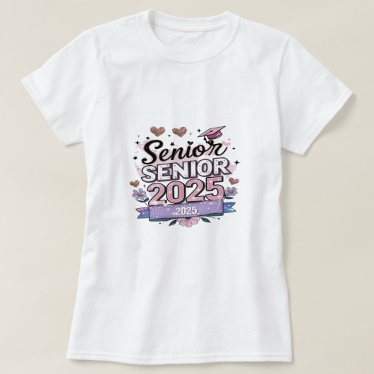 Slayin' Senior 2025 – かわいい卒業シャツ Tシャツ (デザイン正面)