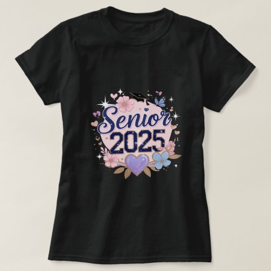 Slayin' Senior 2025 – かわいい卒業シャツ Tシャツ (デザイン正面)