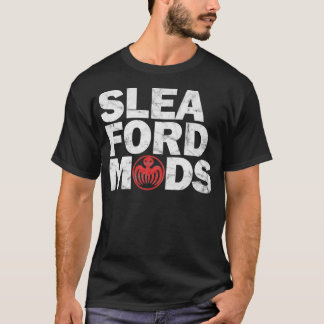 Sleaford Modsホワイトレッド擦り切れたルック Tシャツ