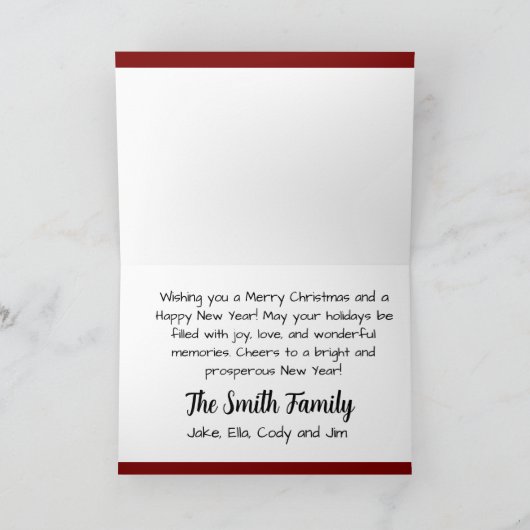 Sledの懐かしいクリスマスサンタ(カスタム) シーズンカード (内部)