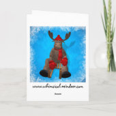 Sleddingお洒落なトナカイ シーズンカード (裏面)