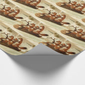 Sleddingキツネ ラッピングペーパー (角)