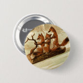 Sleddingキツネ 缶バッジ (正面&裏面)