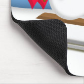 Sledding雪だるまのマウスパッド マウスパッド (コーナー)