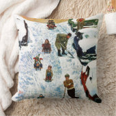 Sledding、掘ること クッション (ブランケット)