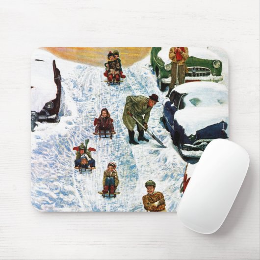 Sledding、掘ること マウスパッド (マウス)