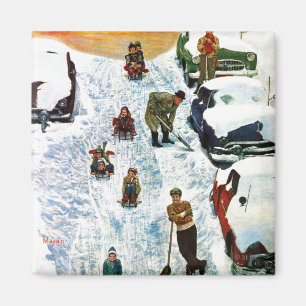 Sledding、掘ること マグネット