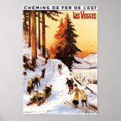 Sledding and Skiing at Vosges Poster ポスター (正面)