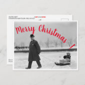 Sledding on Ice ポストカード (正面/裏面)