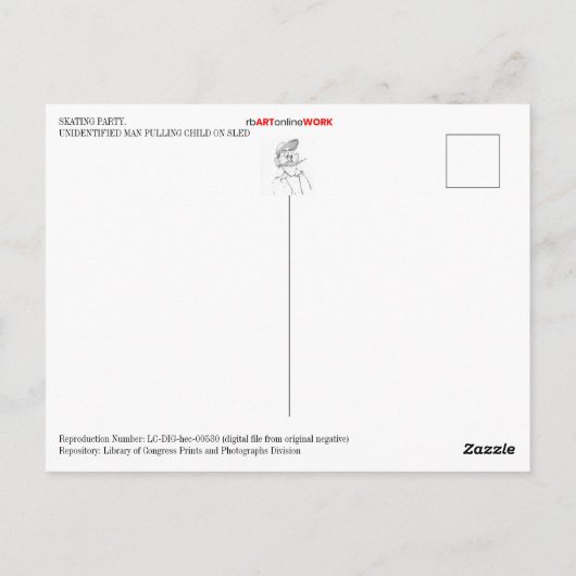 Sledding on Ice ポストカード (裏面)