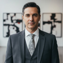 Sleek Abstract Grid Sophistication ネクタイ