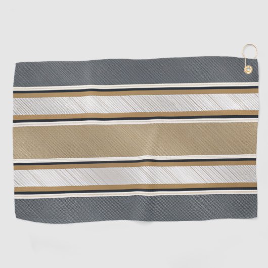 Sleek and Modern Stripe Pattern ゴルフタオル (横)