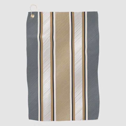 Sleek and Modern Stripe Pattern ゴルフタオル (正面)