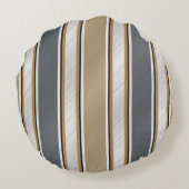 Sleek and Modern Stripe Pattern ラウンドクッション (裏面)