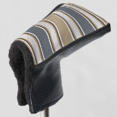 Sleek and Modern Stripe Pattern Golf Putter Cover ゴルフヘッドカバー (3/4 正面)