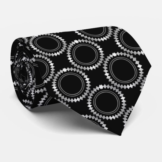 Sleek and Polished Tie, Black and White ネクタイ (ロール)