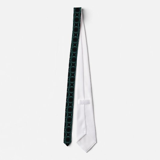 Sleek and Polished Tie, Turquoise ネクタイ (裏面)