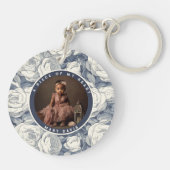 Sleek Anniversary Gifts For Her Rose Flower キーホルダー (裏面)