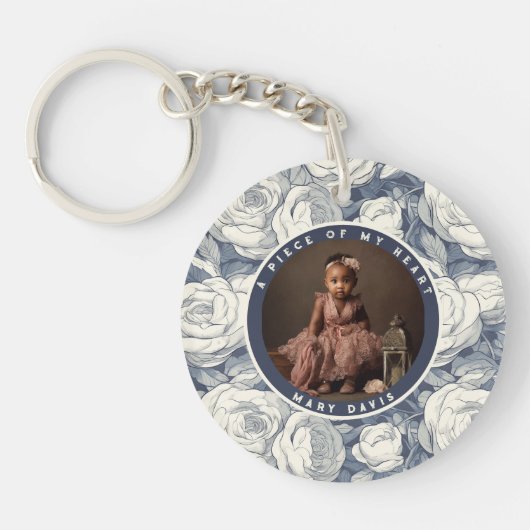 Sleek Anniversary Gifts For Her Rose Flower キーホルダー (正面)