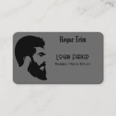 Sleek Black Barber Men's Stylist Minimalist 名刺 (正面)