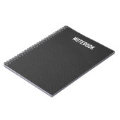 Sleek Black Elegance Spiral Notebook ノートブック (左側)