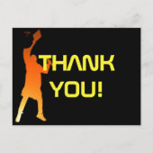 Sleek Black Modern Tech Graduation ポストカード (正面)