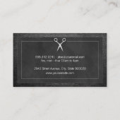 Sleek Black Rich Dark Wood | Leather Frame 名刺 (裏面)